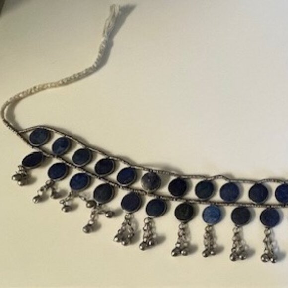 lapis lazuli belly dancer belt - Picture 2 of 6